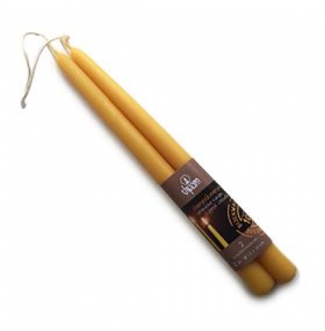 dipam - 100% beeswax tapered candle, 2 pack